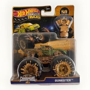 Hot Wheels Monster Trucks Bigfoot Trophy Champions Gunkster Diecast Vehicle